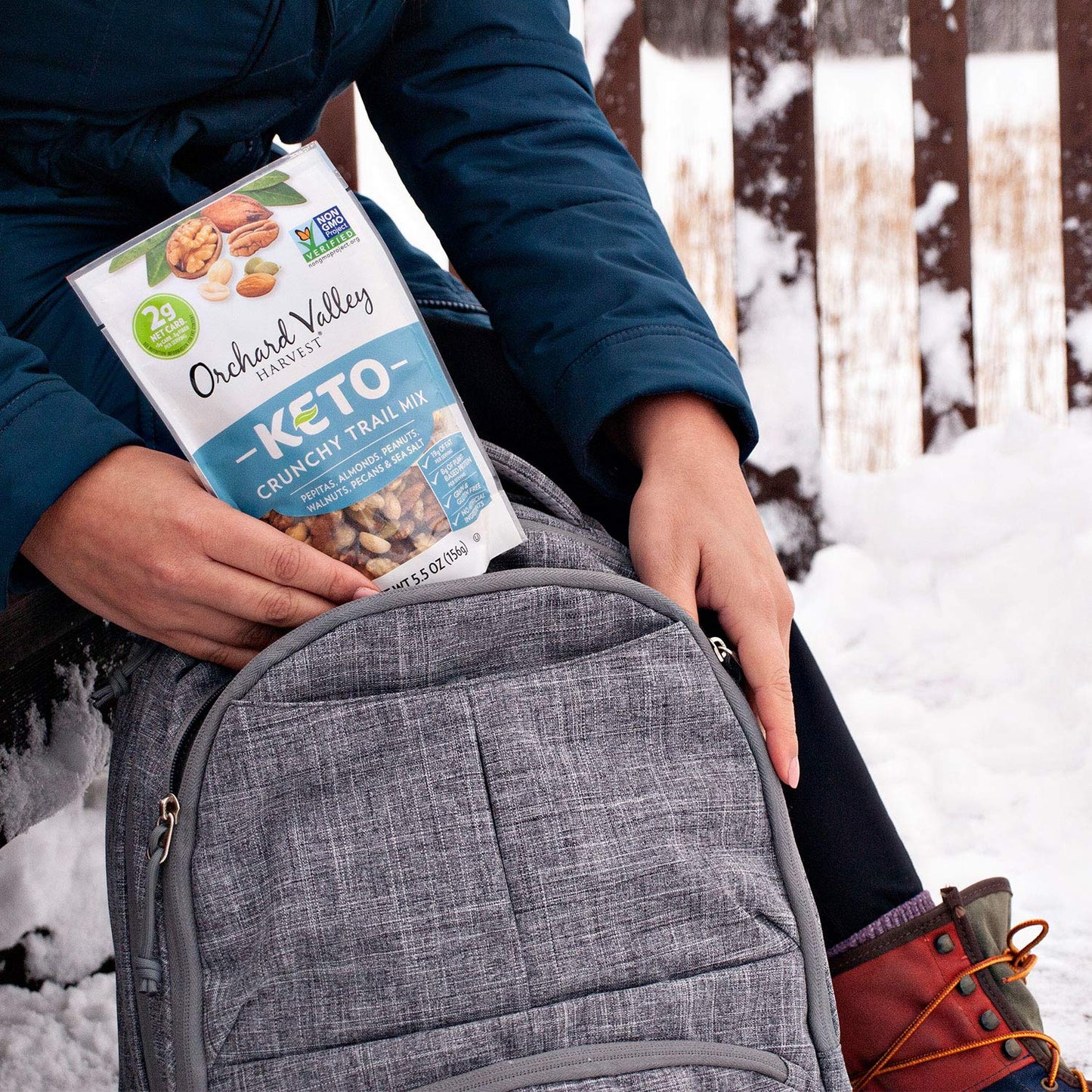 Orchard Valley Harvest Keto Crunchy Trail Mix, 5.5 Ounces (Pack Of 6), Pepitas, Almonds, Peanuts, Walnuts, And Pecans, Low Carbs