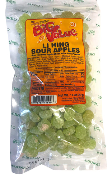 Enjoy Hawaii Li Hing Mui Sour Apples Candy
