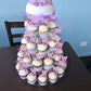 Rssta i Butterfly Cupcake Toppers, 24 Pack, Glitter, First Birthday, Purple, Model XM011