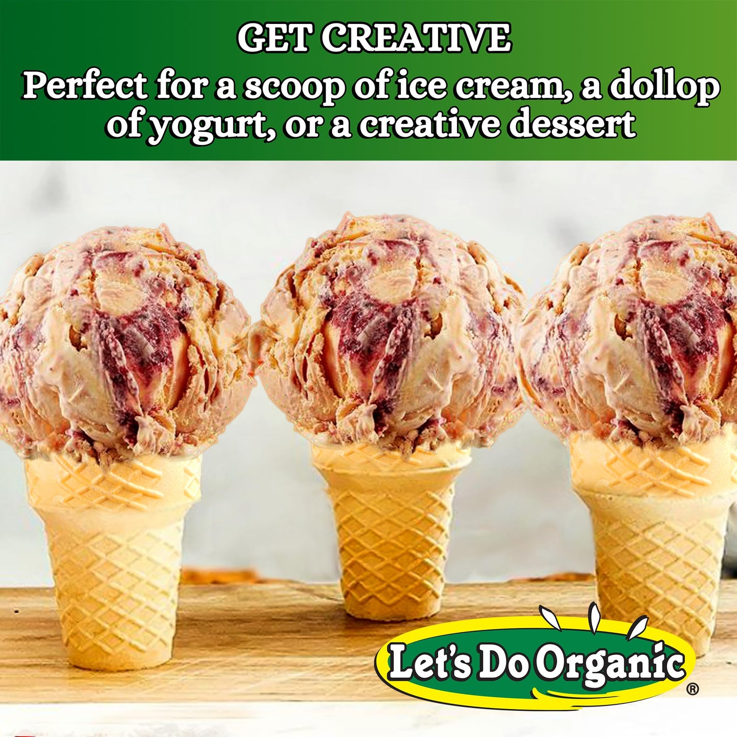 Lets Do Organic Ice Cream Cones - Sugar Cones for Ice Cream, Mini Ice Cream Cones, Ice Cream Cups, Crispy Cones, Mini Cake Cones