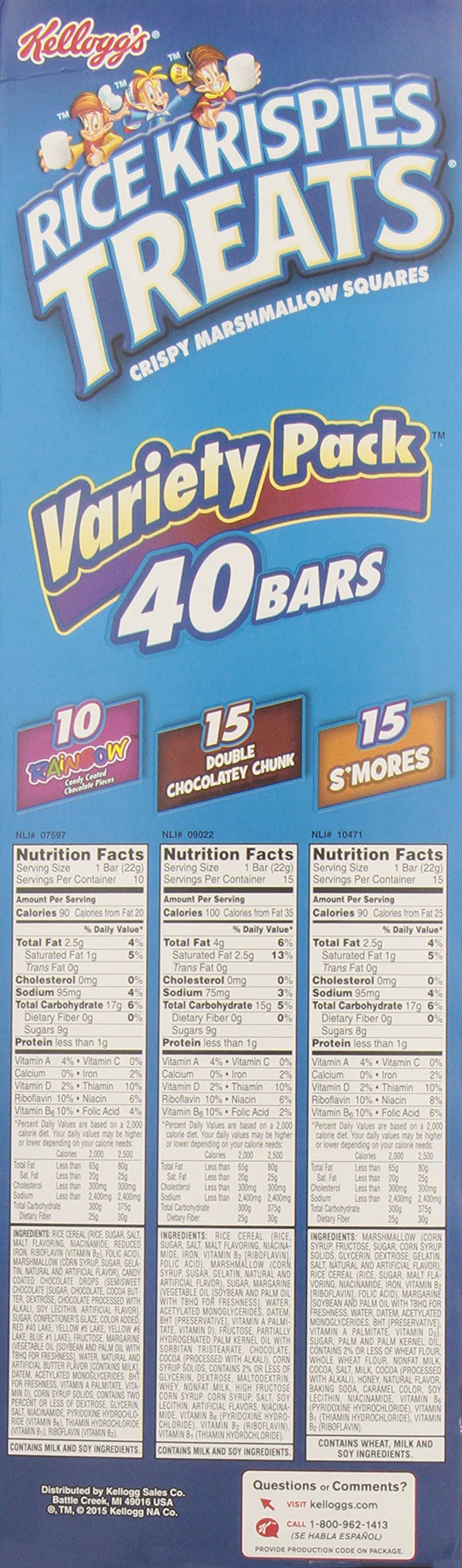 Rice Krispies Treats 3-Flavor Variety Pack, 40-Count Treats
