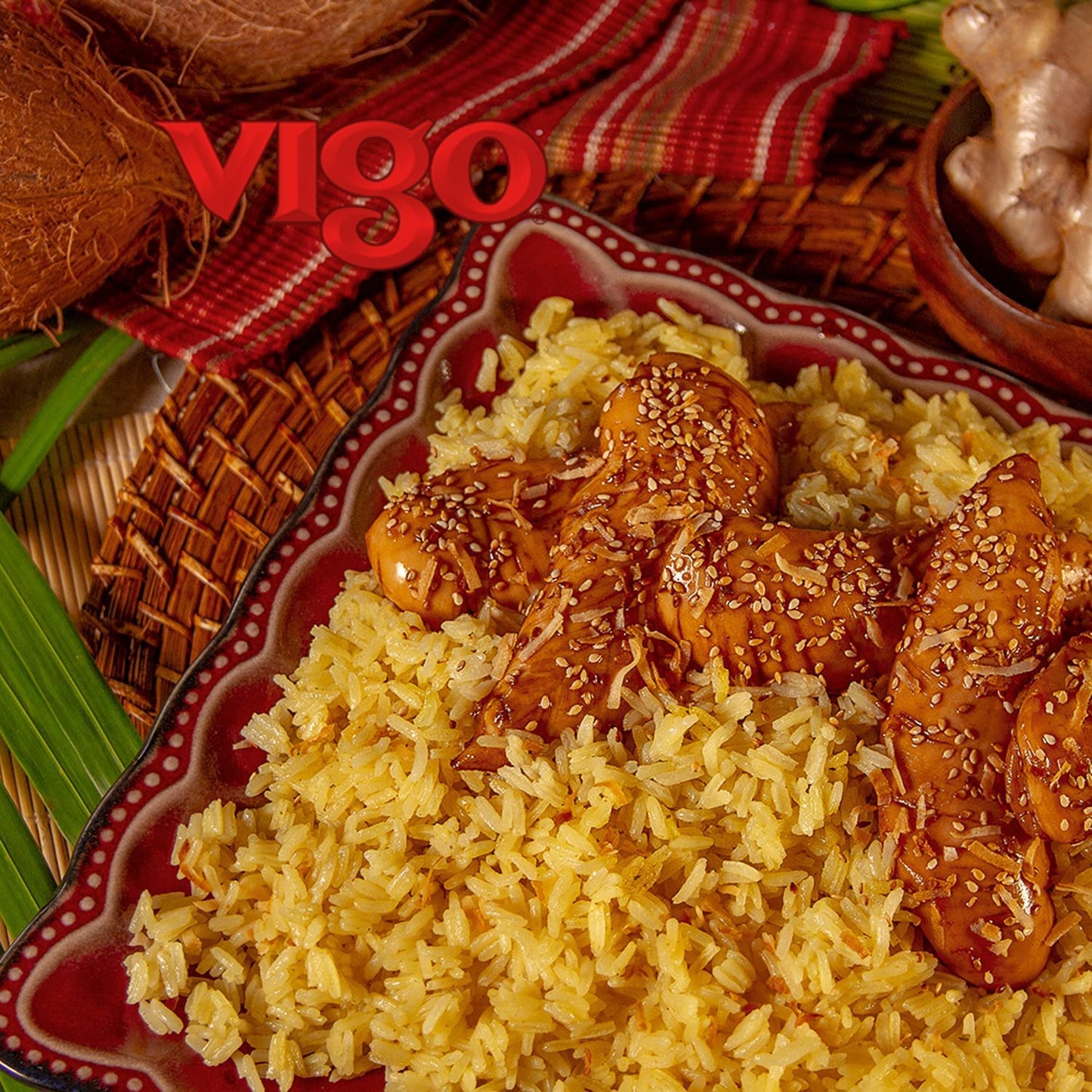 Vigo Authentic Coconut Ginger Rice, Imported Jasmine (Coconut Ginger, 8 Ounce (Pack Of 12))