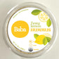 Baba Organic Hummus (8 Oz) - Usda Organic, Gluten Free, Vegan, Non-Gmo, Cholesterol Free, Zero Preservatives (Zesty Lemon Hummus