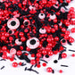Halloween Sprinkles For Cake Decorating, Black & Red Pearl Sprinkles With Black Bats & Eyeball Candy, Perfect For Halloween Dess