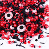 Halloween Sprinkles For Cake Decorating, Black & Red Pearl Sprinkles With Black Bats & Eyeball Candy, Perfect For Halloween Dess