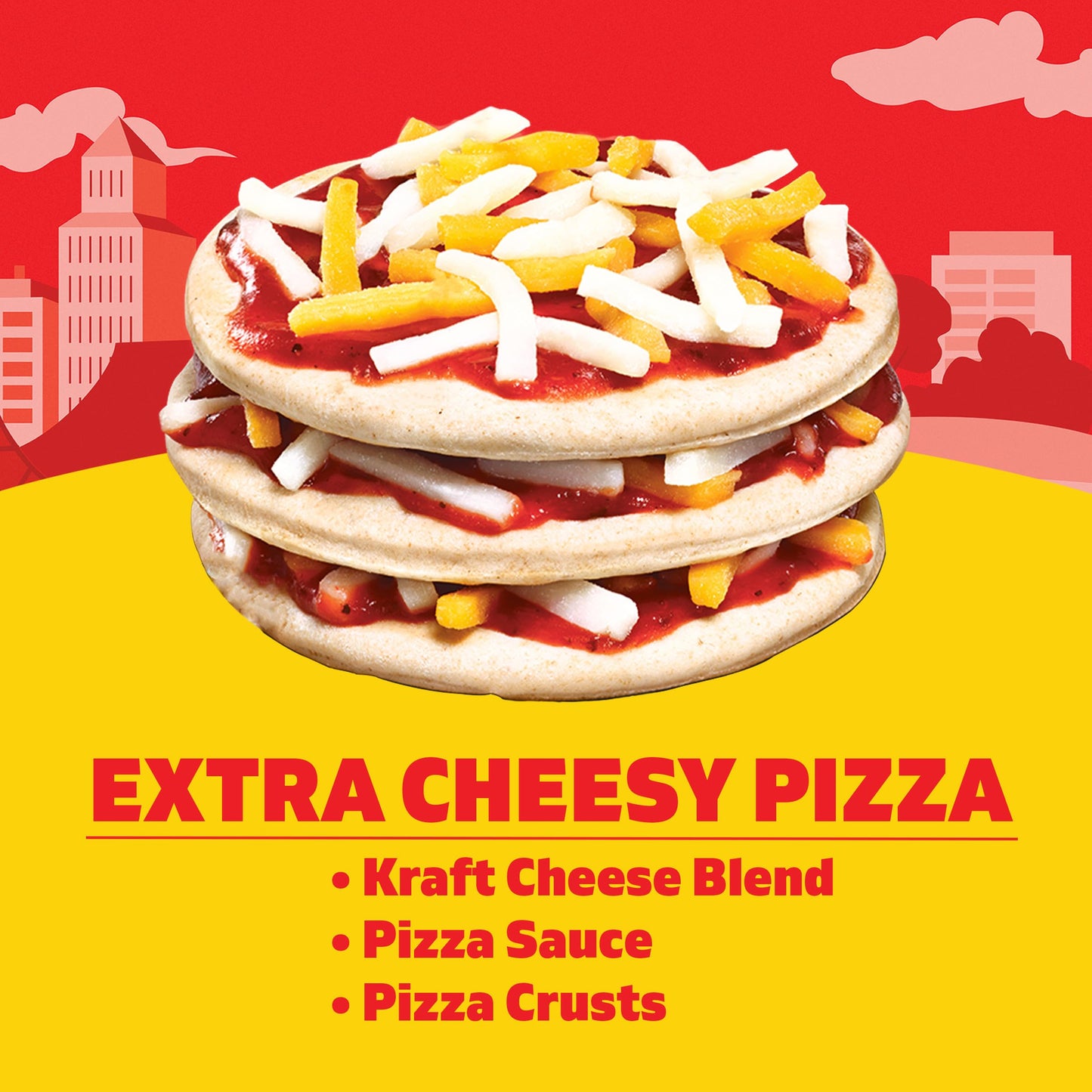Lunchables Extra Cheesy Pizza Kids Lunch Snack, 4.2 Oz Tray