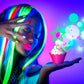 41 Pieces Glow Neon Birthday Party Decorations, Includes Yellow Happy Birthday Cake Topper Neon Cupcake Wrappers And Hollowed Ou