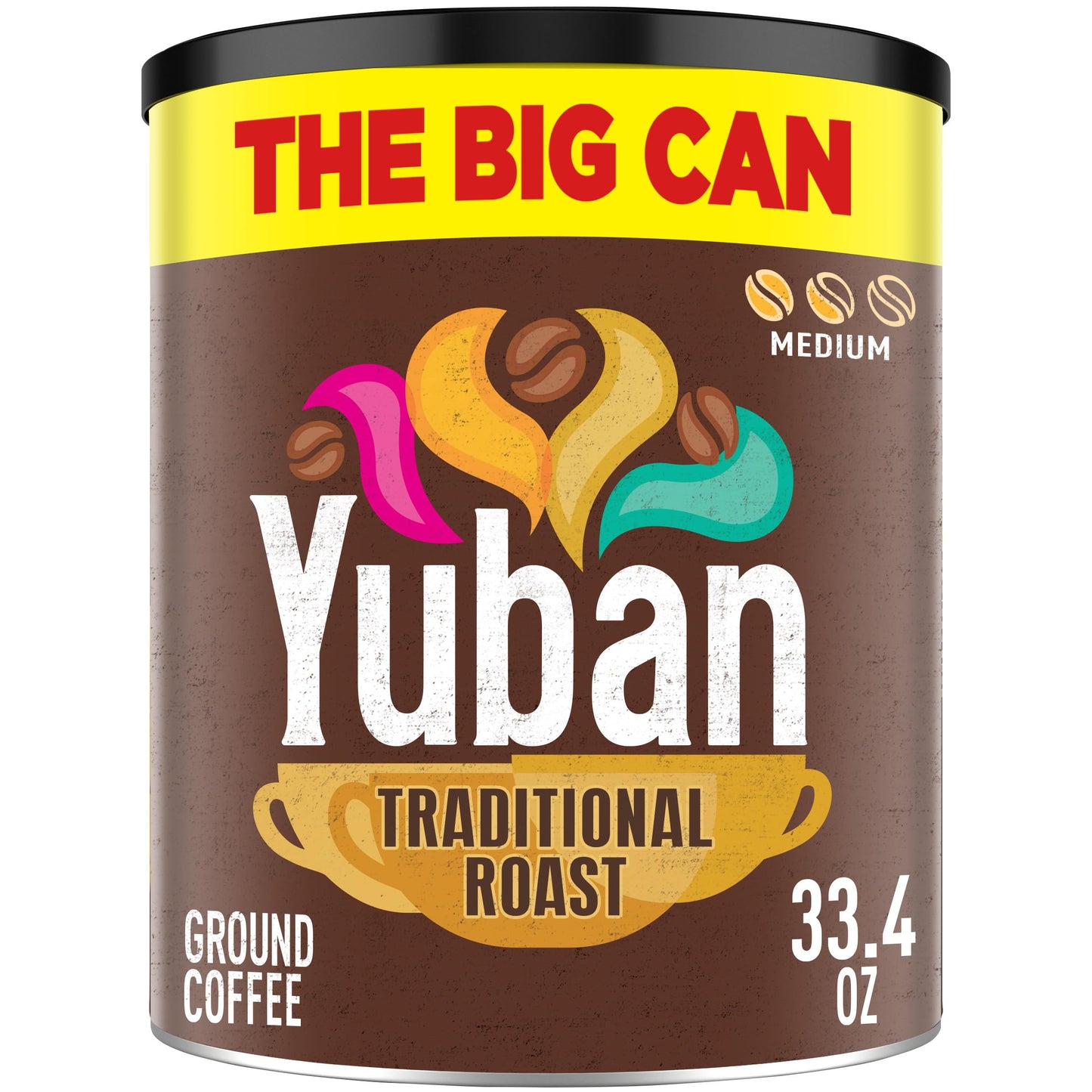 Yuban Traditional Medium Roast Ground Coffee  The Big Can  33.4 oz Canister