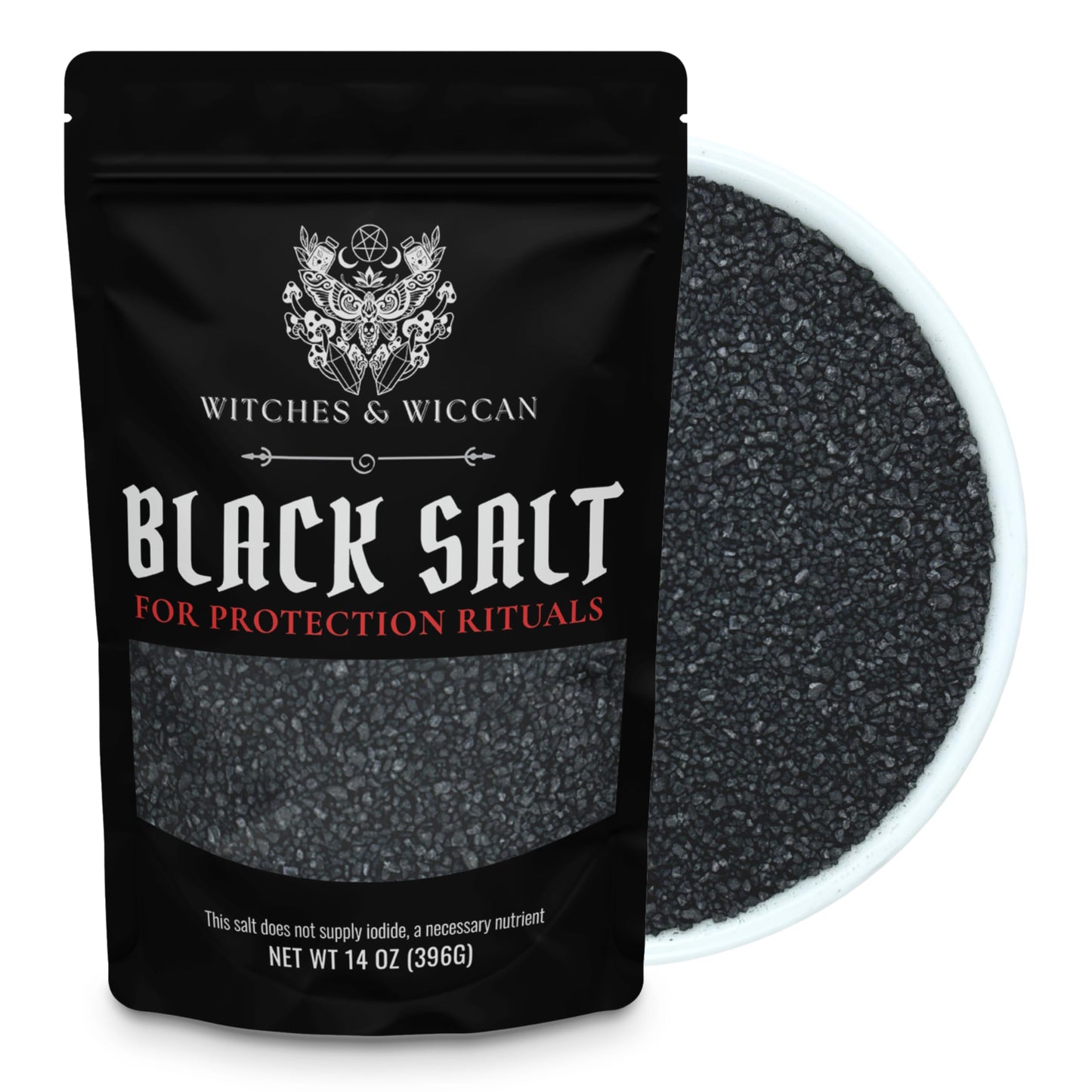 Black Salt For Protection Rituals, Wiccan Supplies, Sal Negra Para Rituales De Brujeria (14 Oz Bag) - Witches & Wiccan Witchcraf