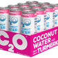 C2O Coconut Water with Ginger, Lime & Turmeric - 12 Pack, 17.5 FL OZ Cans - Plant-Based, Non-GMO Natural Hydration & Electrolytes