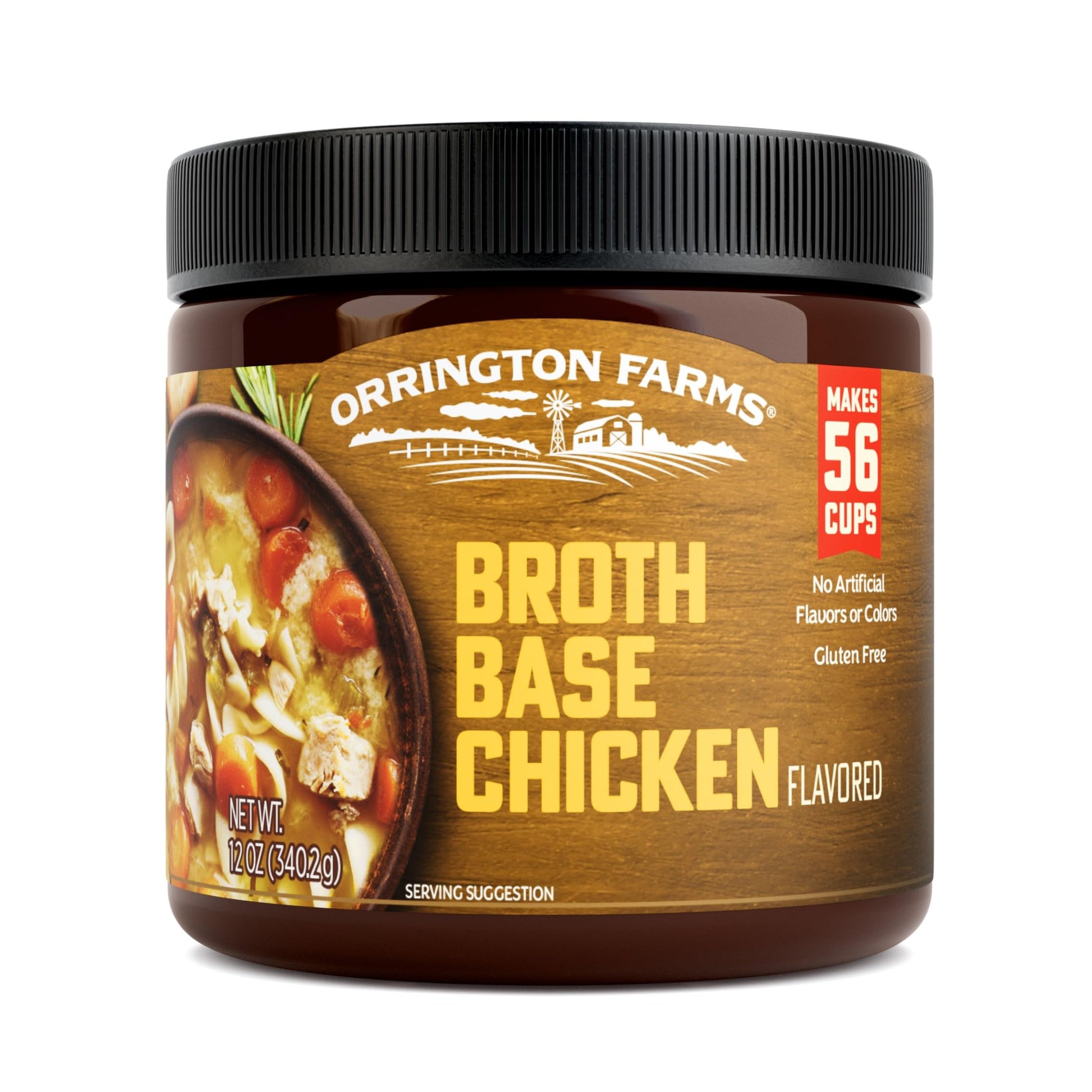Orrington Farms Chicken Flavored Broth Base & Seasoning, Ready-To-Use, Chicken Bouillon Powder Concentrate, Versatile Usage, Sea