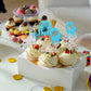 30 Pcs Snowflake Cupcake Toppers Glitter Skate Shoe Gloves Sweater Cupcake Picks For Snowflake Theme Winter Wonderland Baby Show