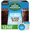 Green Mountain Coffee Roasters Brew Over Ice Classic Black, Single Serve Keurig K-Cup Pods, Medium Roast Iced Coffee, 12 Count