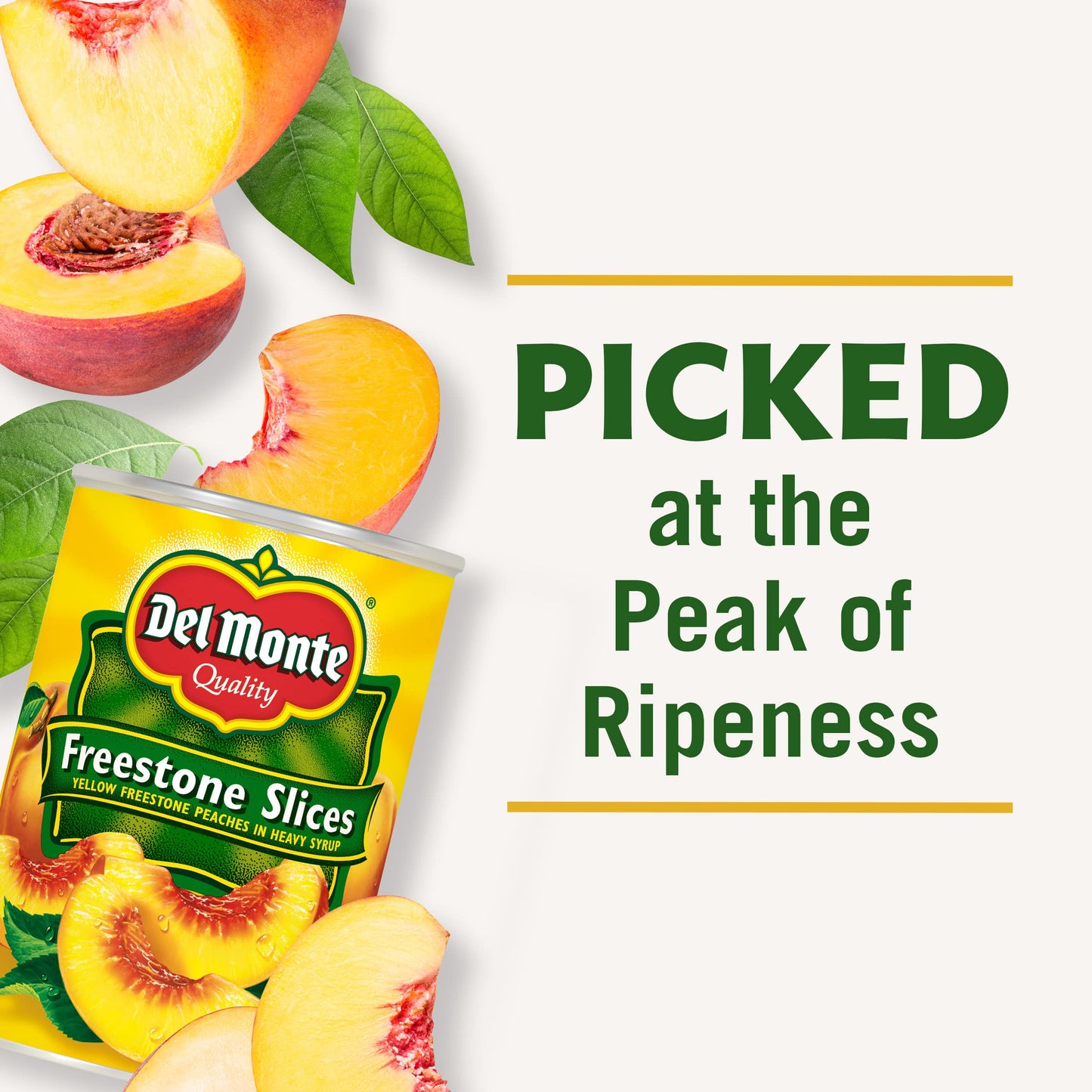 Del Monte Canned Sliced Peaches in Heavy Syrup, 15.25 Ounce, Model 2000852