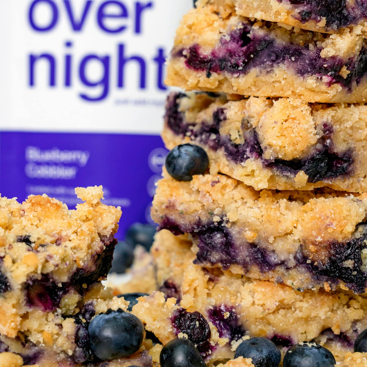 Oats Overnight Blueberry Cobbler Vegan Breakfast Shake, 20g Protein, Gluten Free, 2.5 oz (Pack of 24)