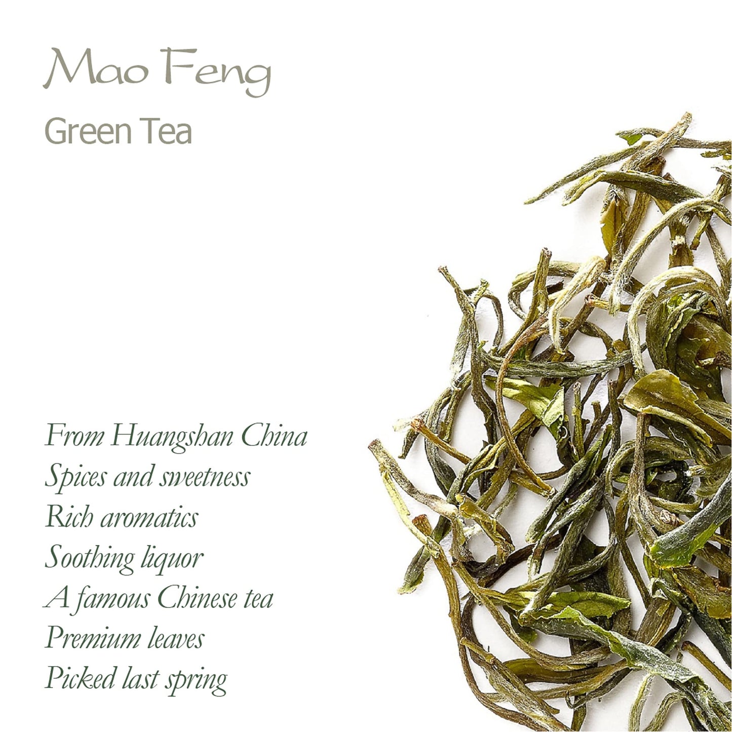 Mao Feng Green Tea China - Famous Chinese Tea From Huang Shang - Maofeng From Huangshang China Mao Feng Tea Maofeng Tea