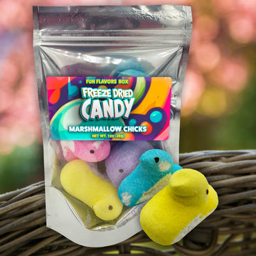 Freeze Dried Candy Marshmallow Chicks, Unique Exotic Crunch Snack Treats, Party Favor Gift Idea, Easter Basket Filler, 1 Oz