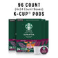 Starbucks K-Cup Coffee Pods, Dark Roast, 100% Arabica, 24 Count (Pack of 4), Sumatra, Model 12434953