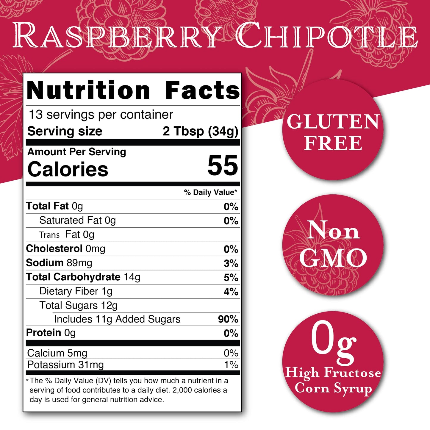 Cornabys Raspberry Chipotle Spicy Sauce (14.9 Oz.) Pack Of 1 | Perfect Combination Of Sweet And Spicy | Smoky Grilling Sauce For