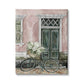 Stupell Industries Spring Bicycle Lush Floral Bouquet Vintage City Architecture, Designed by Cindy Jacobs Canvas Wall Art, 16 x 