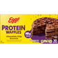 Eggo Protein Frozen Waffles, Frozen Breakfast, Protein Snacks, Chocolate Chip Brownie, 12.3oz Box (10 Waffles)