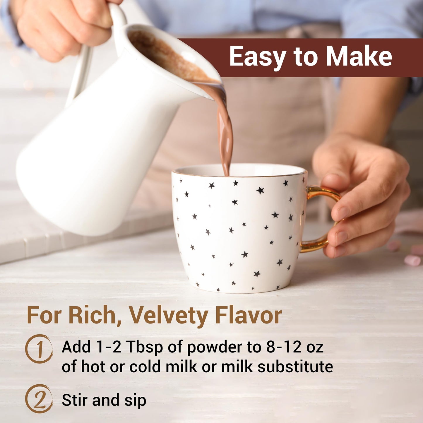 Milkboy Swiss Chocolates Hot Chocolate Mix - Vegan, Gluten Free, Kosher, 12 OZ Canister, Hot Swiss Chocolate Mix