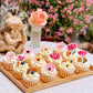 52 Pack Edible Flower Cupcake Toppers Spring Bridal Engagement Baby Shower Birthday Party Cupcake Picks Drink Topper Anniversary