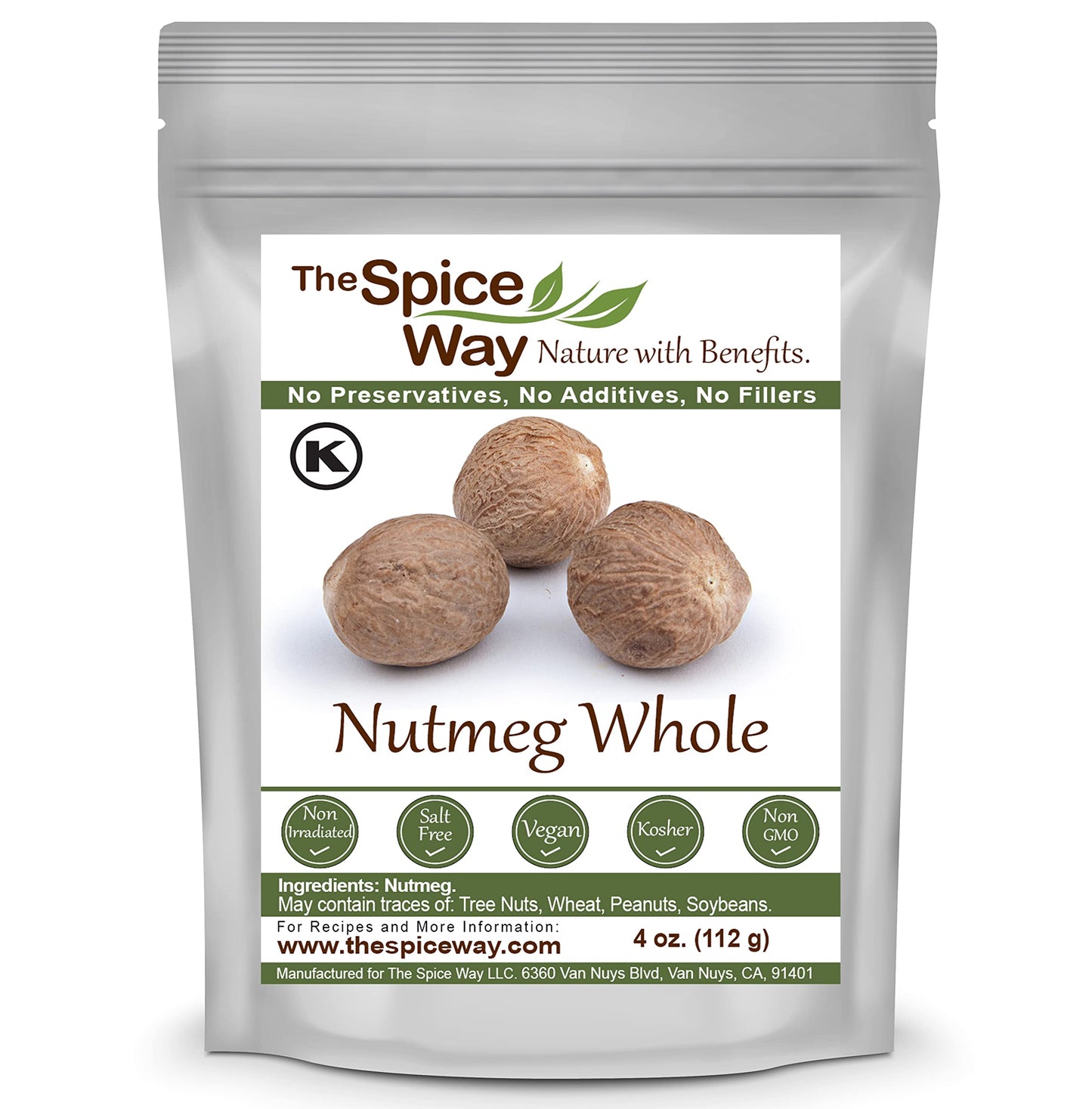 The Spice Way Nutmeg Whole - (4 Oz)