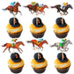 Ephlyn Horse Racing Cupcake Toppers, 36Pcs, Brown/White/Pink/Red, 2.4W x 3.9H, Kentucky Derby Party Supplies