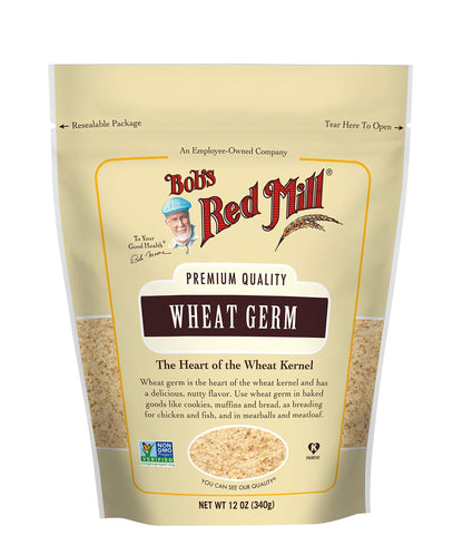Bobs Red Mill Wheat Germ, 12oz (Pack of 1) - Non GMO, Vegan, Kosher