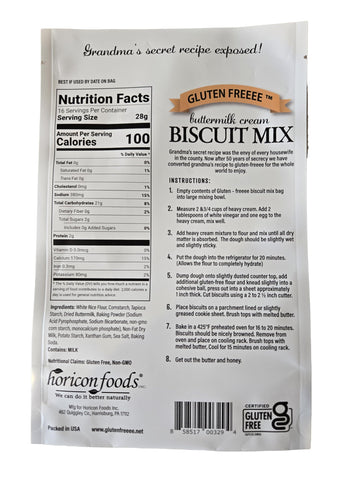 Glutenfreeee Gluten Free Buttermilk Cream Biscuit Mix, 16 Ounce - Delicious, Breakthrough Recipe, Just Like Grandmas But No Glut