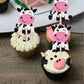 24 Pcs Cow Cupcake Toppers Farm Animal Birthday Cupcake Picks For Cow Theme Baby Shower Kids Boys Girls Birthday Party Cake Deco