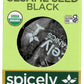Spicely Organic Sesame Seeds Black Whole 0.45 Ounce Ecobox Certified Gluten Free