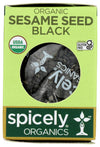 Spicely Organic Sesame Seeds Black Whole 0.45 Ounce Ecobox Certified Gluten Free