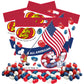 Needzo Jelly Beans, Red White Blue Fruit Flavored Candy, Pack of 3, 3.5 Ounce, Perfect for 4th of July and Birthday Parties