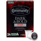 Community Coffee Dark & Bold Intense Blend Coffee Pods, Compatible with Keurig 2.0, 24 Count (Pack of 1)