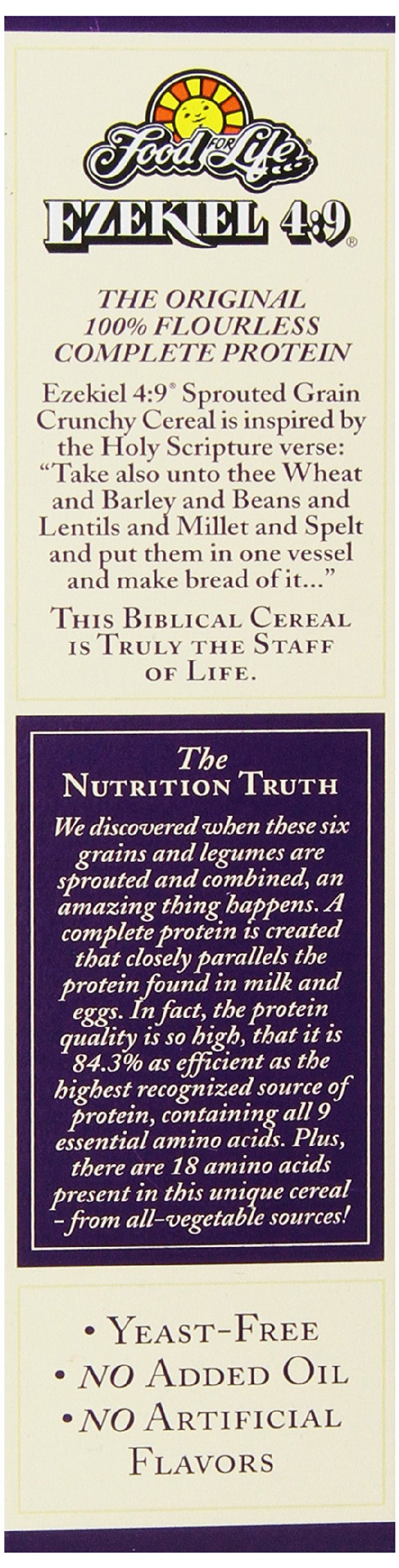 Food For Life Ezekiel 4:9 Organic Sprouted Grain Cereal, Cinnamon Raisin, 16 Ounce (Pack Of 6)