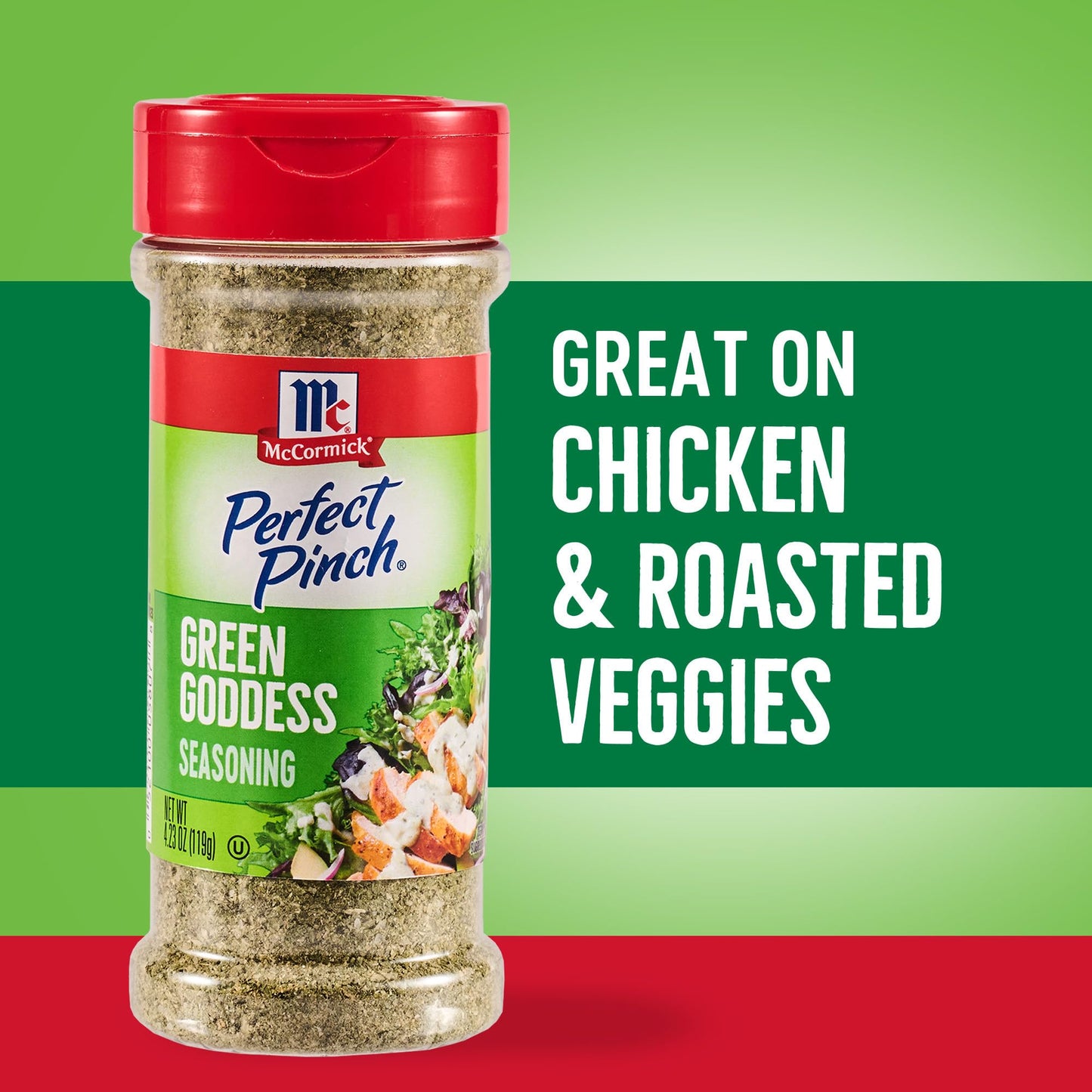McCormick Perfect Pinch Seasoning  Green Goddess  For Adding Tangy  Herby Flavor to Chicken  Roasted Veggies  Dressings  Sauces & More  4.23 oz