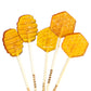 Sparko Sweets Sea Salt Honeycomb Lollipops, Made In Usa, No Artificial Ingredients, No Corn Syrup, 40 Pieces, 1.3-Inch Diameter, 1.5 Lbs, Gold – Ideal For Tea Stirrers, Sore Throat Remedy, And Gifts
