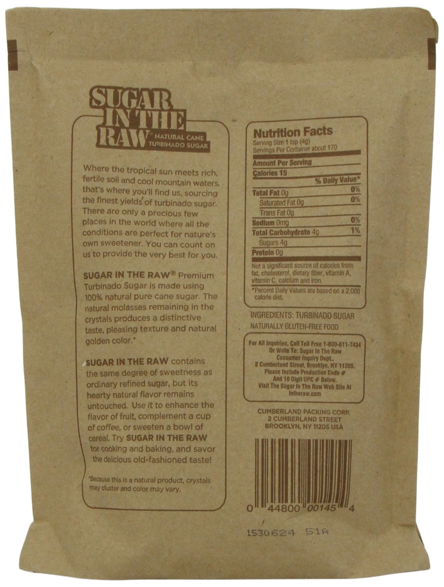 Sugar In The Raw Natural Cane Turbinado Sugar, 24 Oz
