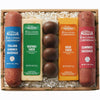 The Wisconsin Cheeseman 5-Piece Delights - Summer Sausage Meats and Cheeses Gift Basket with Bacon and Vegetable Cheeses and Tru