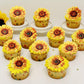 60 Pcs Edible Sunflower Cupcake Toppers Edible Flowers Cake Decorations Edible Paper Sunflower Party Decorations For Baby Shower