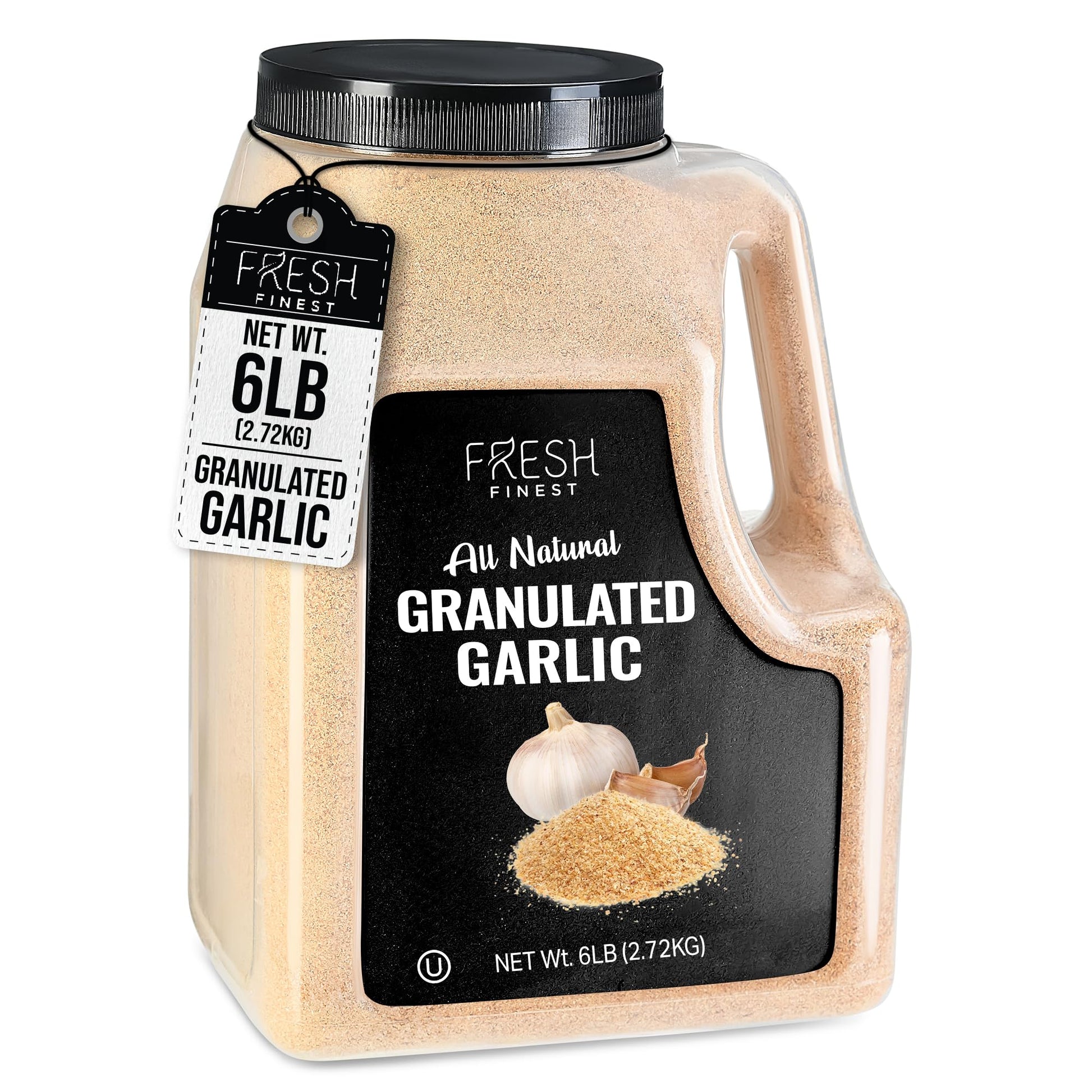 Fresh Finest Granulated Garlic Seasoning - Kosher Certified, Ideal for Cooking - 6 LB