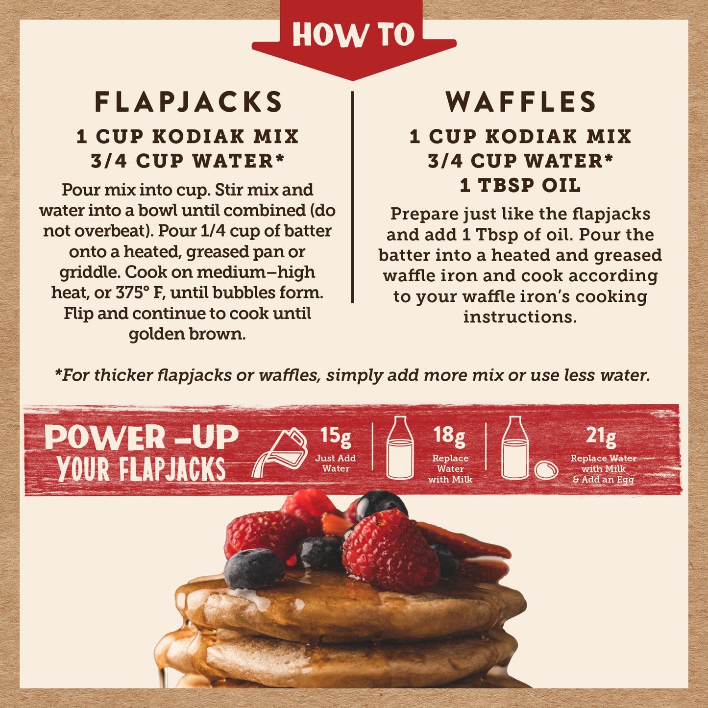 Kodiak Cakes Protein Pancake Power Cakes, Flapjack And Waffle Baking Mix, Buttermilk, 20 Oz, (Pack Of 6)