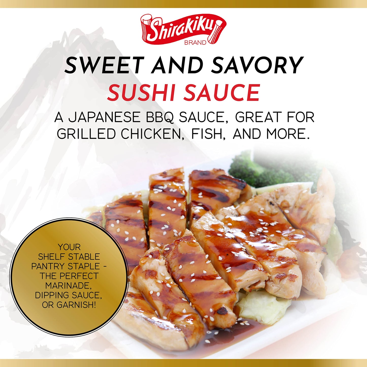 Japanese Sushi Sauce by Shirakiku | Sweet and Savory Authentic Asian, Cooking, Grilling, Perfect for Eel, Unagi | Non GMO| 18 oz