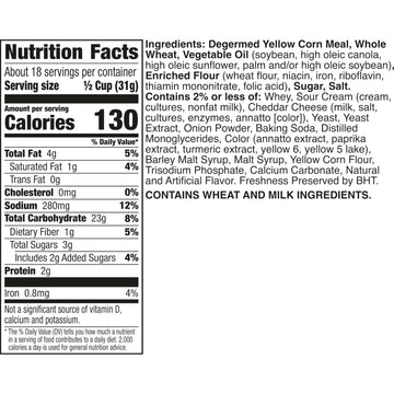 Chex Mix Cheddar Snack Mix, Salty Snacks Tub, 20 oz