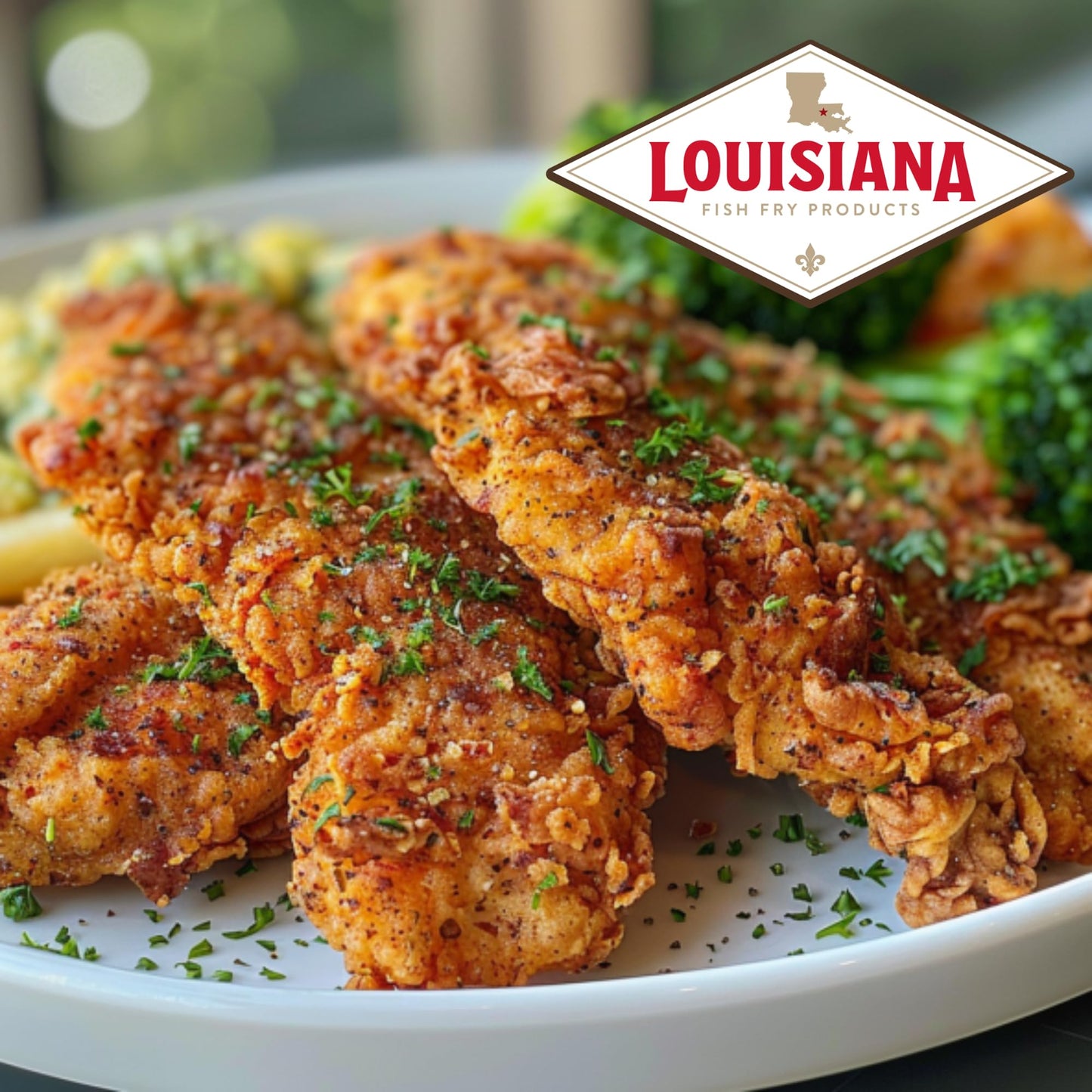 Louisiana Seasoned Chicken Fry Batter 9 Oz (Pack Of 12) - Crispy Southern Coating Mix For Fried Chicken - Delicious And Convenient Coating Filled With Cajun Flavor - Easy To Make Recipe - Just Add Water