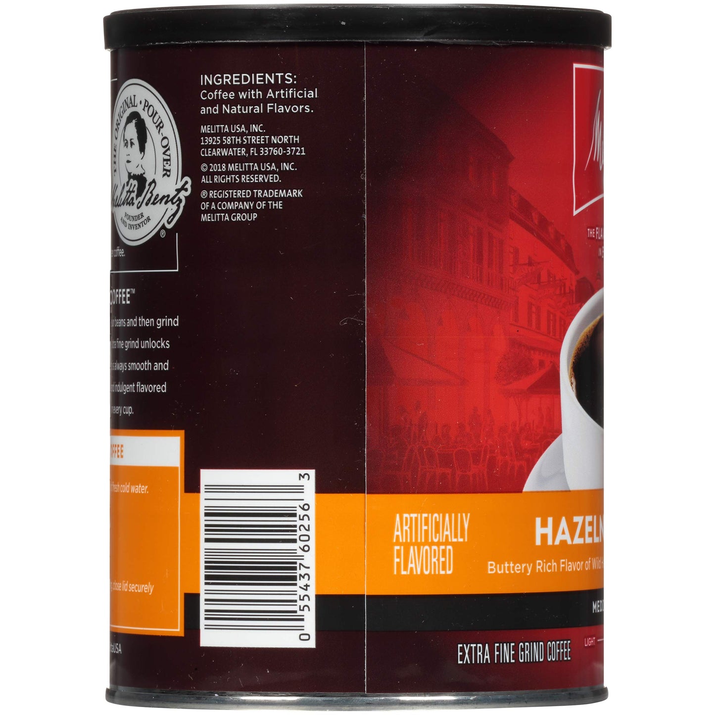 Melitta Hazelnut Crème Flavored Coffee, Medium Roast, Extra Fine Grind, 11 Ounce