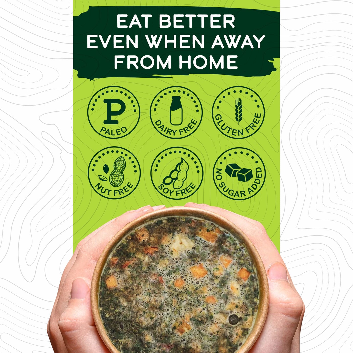 Wild Zora Instant Keto-Friendly Soups 5-Pack Variety, Broth Made With Grass-Fed Beef, Free-Range Chicken, And Vegetables, Gluten