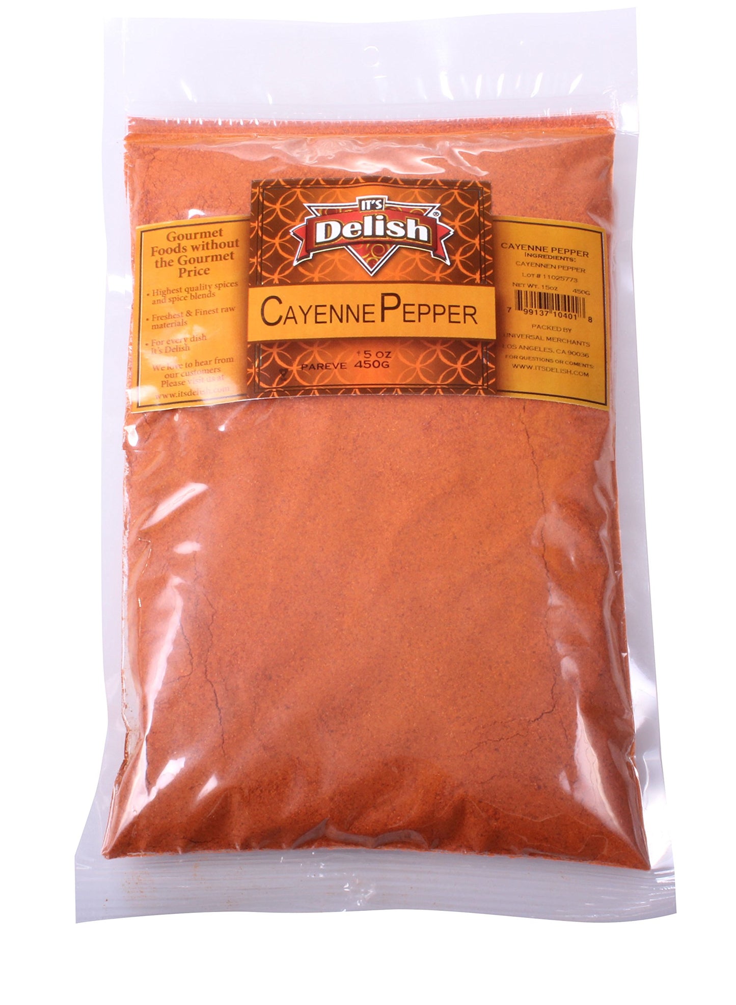 Cayenne Pepper Powder by Its Delish, 5 LBS Bulk Bag | All-Natural Red Pepper Powder for Cooking, Camping, and Meals | Kosher and
